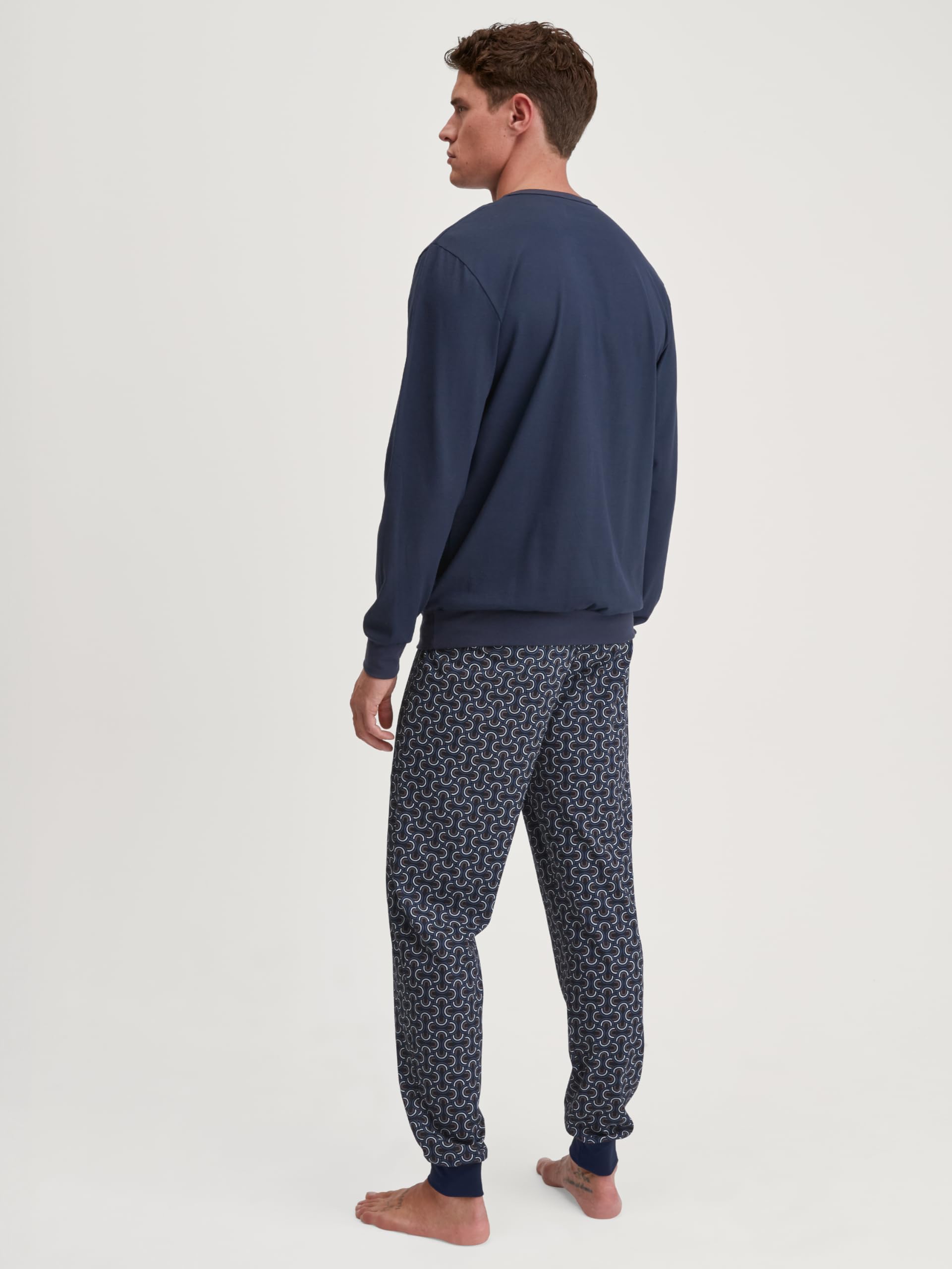 CALIDA Relax Imprint Bündchen-Pyjama Herren | Schlafanzug aus 100% Baumwolle, pflegeleicht, elastisch & formstabil, in Single Jersey