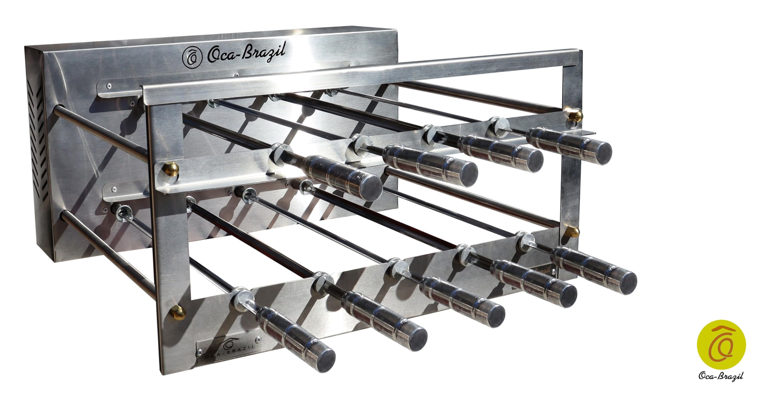 Brazilian BBQ Charcoal Grill - 09 Skewers - Rotisserie System - Oca-Brazil