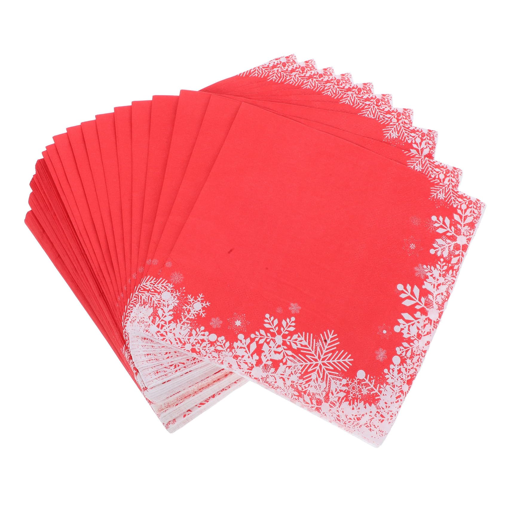 100 piezas Servilletas Desechables de Papel con de Rojos y para Fiesta Navideña Absorbentes y Decorativas para Mesa de de Invierno