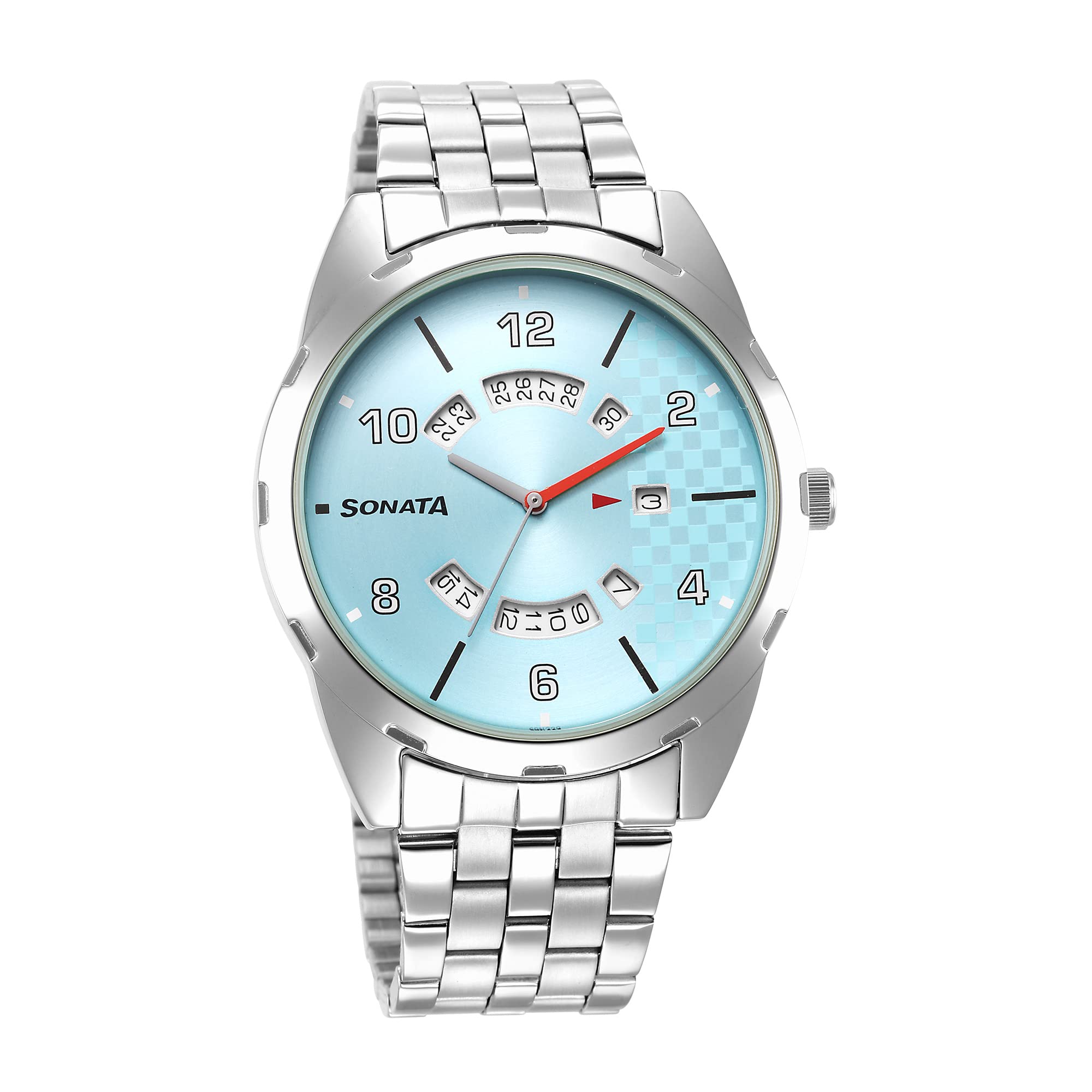 Sonata RPM Analog with Date Blue Dial Stainless Steel Strap Watch for Men-7149SM01 (B0BPCL7D9P) Amazon Price History, Amazon Price Tracker