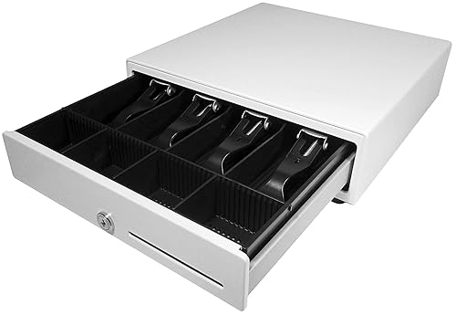 APG - Cajón electrónico de punto de venta estándar de 13 pulgadas Serie Vasario VB320-AW1313-B27 Compatible con impresora plástico hasta 4