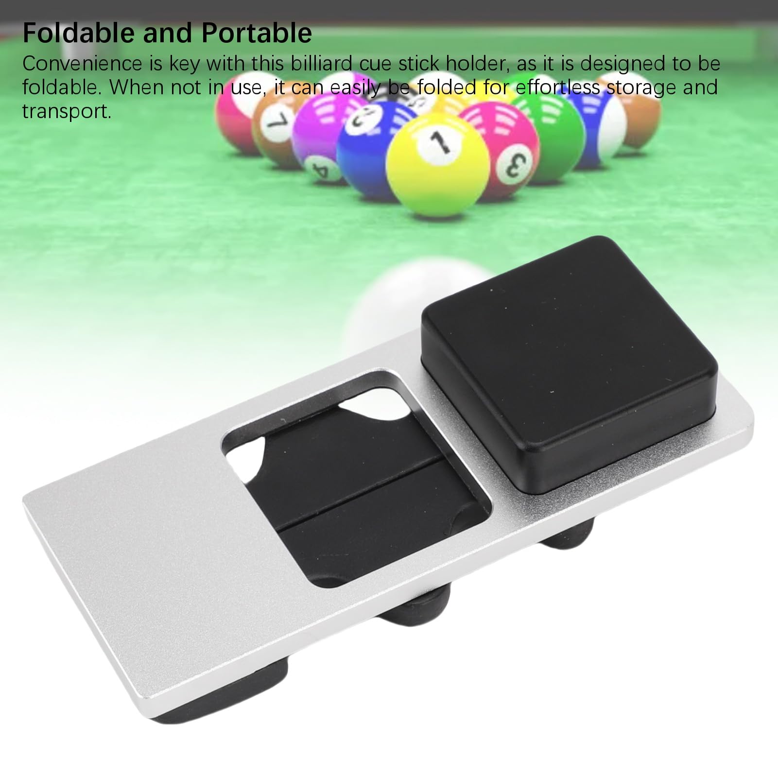 Pool Stick Halter Universal Premium Aluminium Leder Faltbar 4 Queue Billard Queue Halter für Billard Tisch Ausrüstung Spielabende Familientreffen