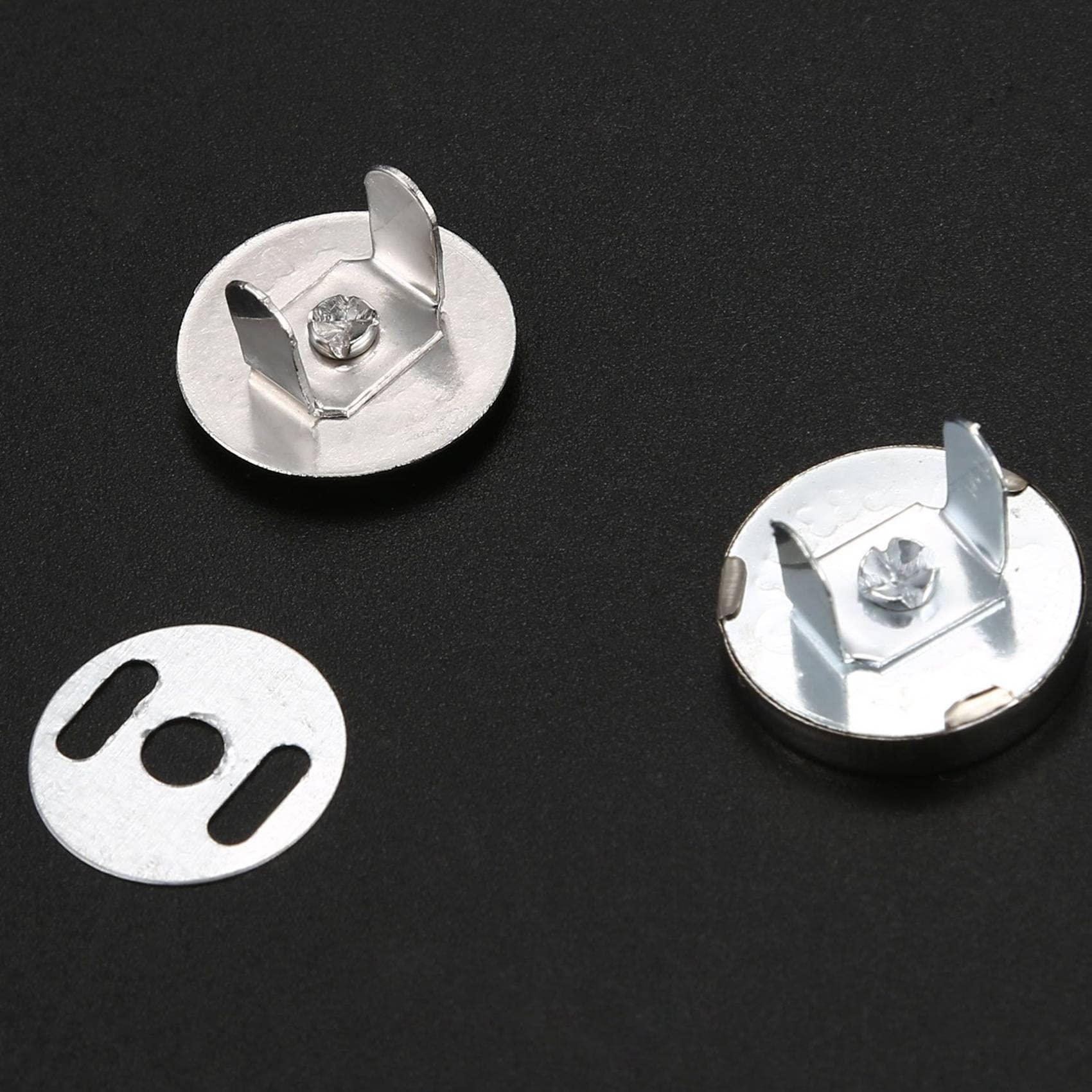 rieder 200 Juegos de Broches de de Botón Magnético de 18 mm - para Coser, Manualidades, Monederos, Bolsos, Ropa,