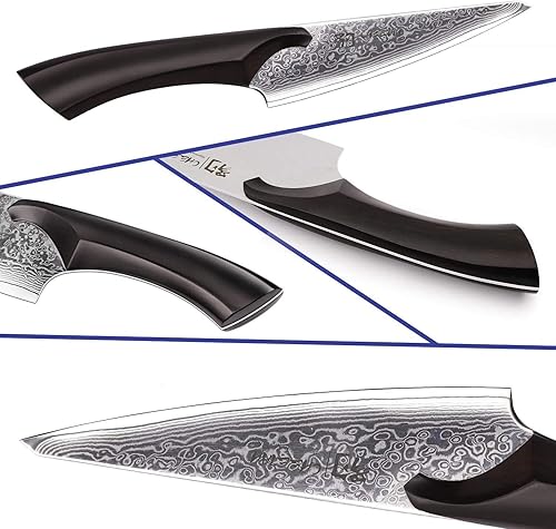 Miniatura 2 de FINDKING Cuchillo deshuesador de 6 pulgadas, cuchillo de acero de damasco, cuchillo afilado para carne para huesos (serie guepardo, con mango de