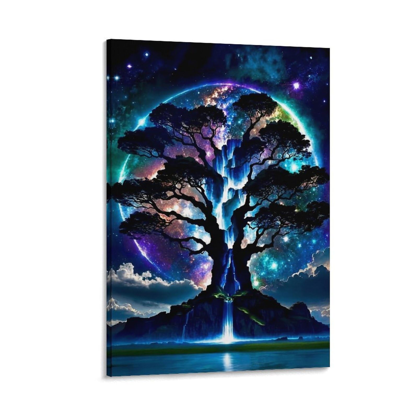 Galaxy Starry Sky 3D Printed Canvas Wall Art Cosmic Nebula Waterproof nan