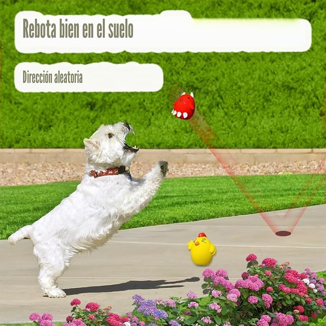 Foto 5 de 7 de HOLYSTEED Juguetes de látex con chirriador Perros pequeños, 6 Piezas
