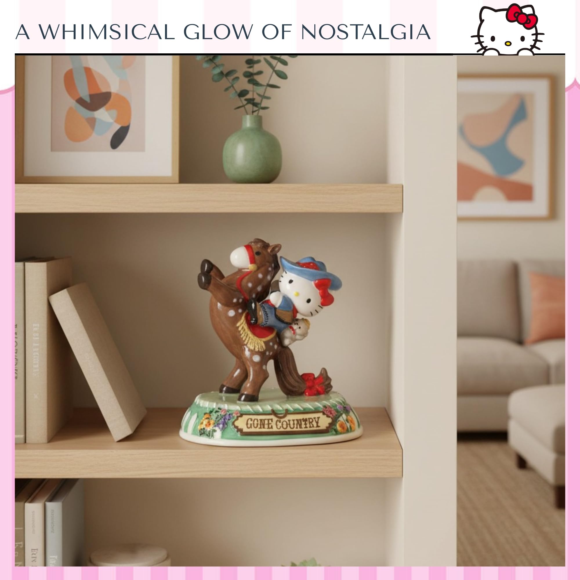 Amazon.com: Blue Sky Clayworks Hello Kitty Giddy up Figurine, Home