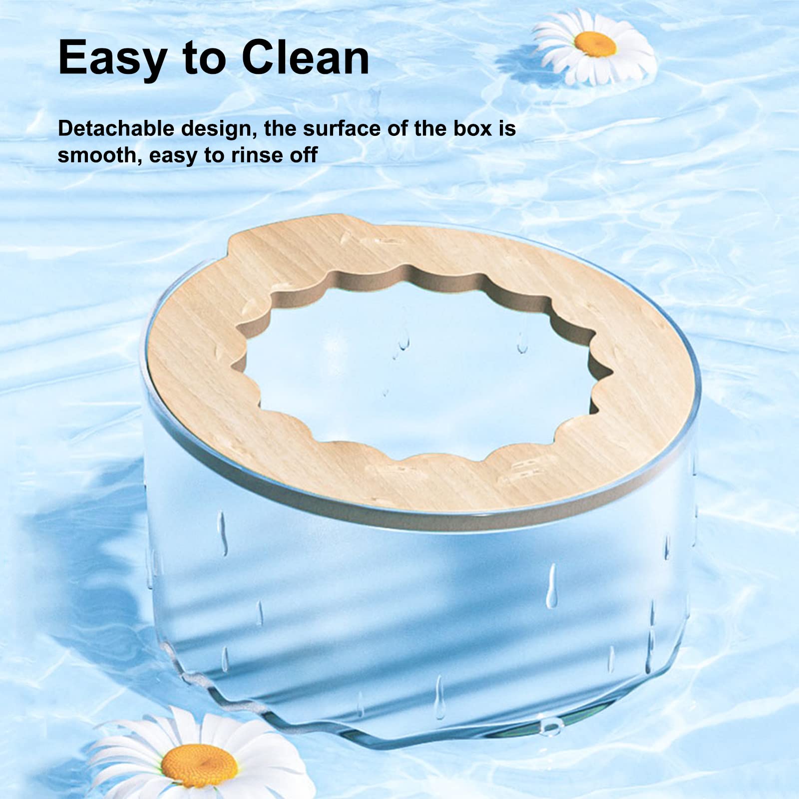 Wenriko Hamster Sand Bath Box With Lid & Scoop - Small Animal Shower & Digging Room (White)