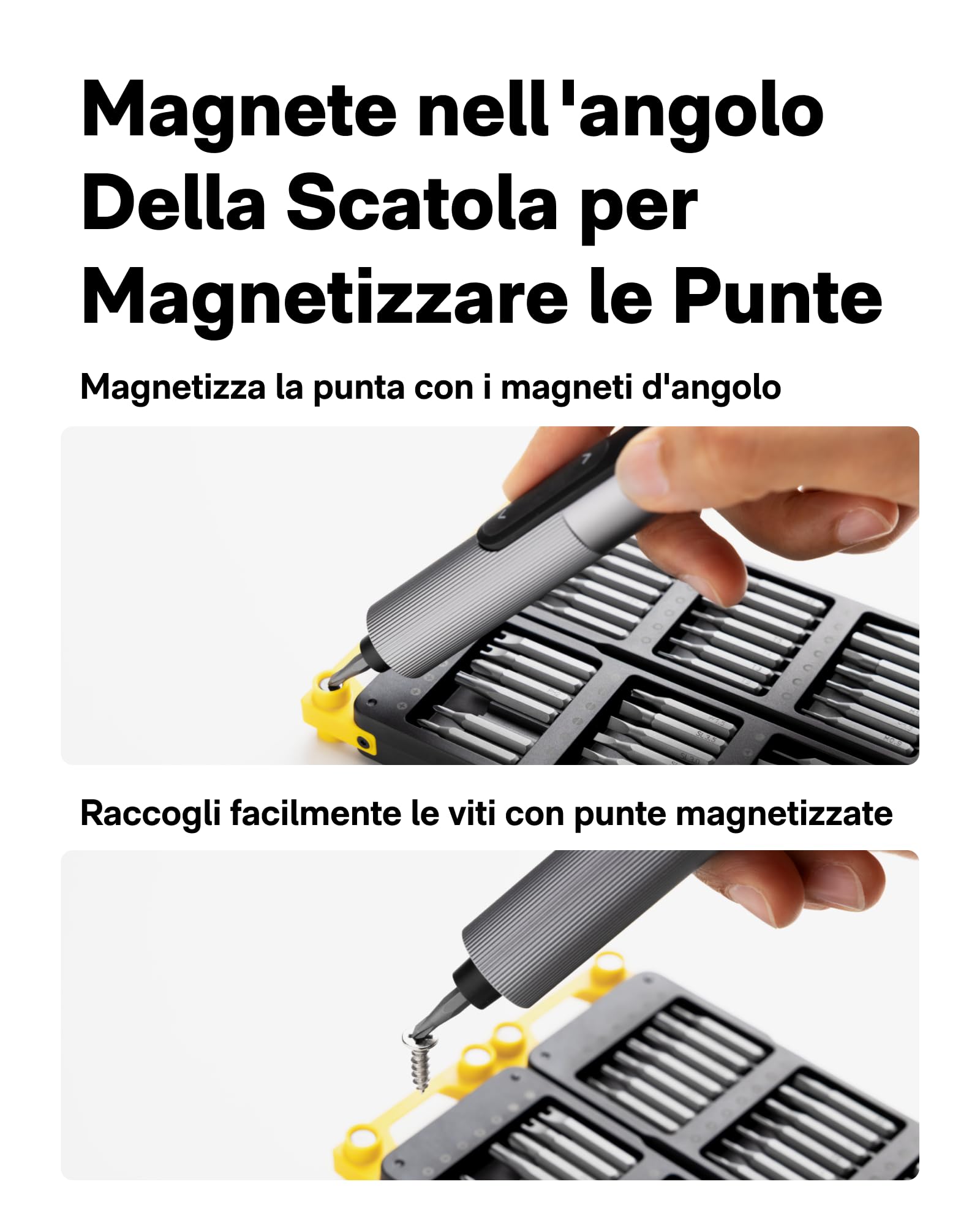 40 Pezzi Cassetta Attrezzi Completa con Cacciavite Elettrico e SNAPBLOQ™ S-A01 Set di Cacciaviti di Precisione Master 3.7V