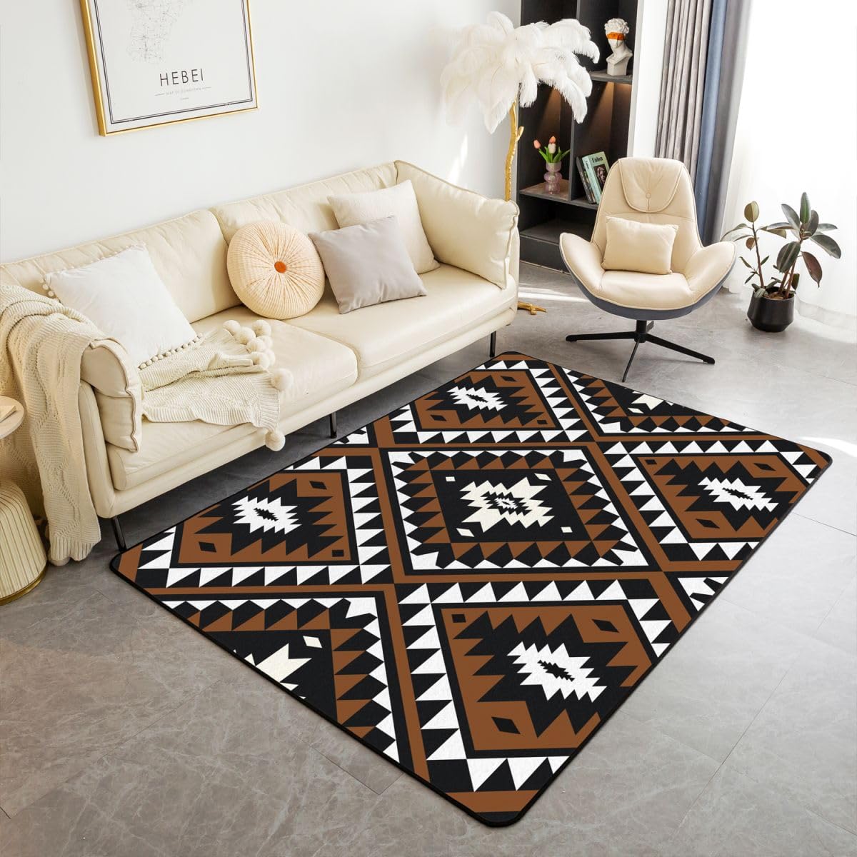 Amazon.com: Rustic Western Living Room Rugs 3x5 for Men