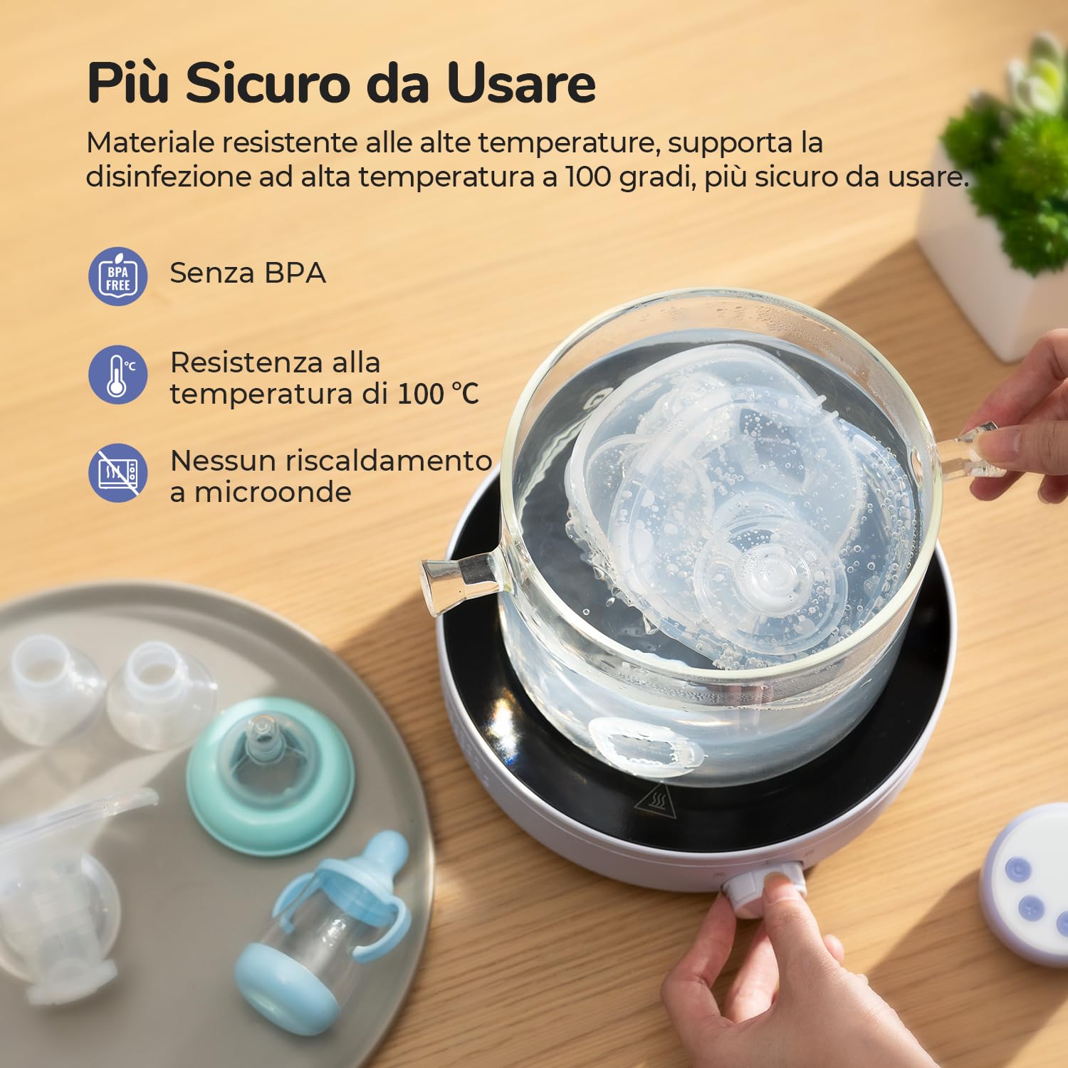 Tiralatte Elettrico Indossabile Jheppbay, Leggero 201g, 12 Livelli E 3 Modalità, Display LCD, Senz BPA, Flangia 21/24mm, Batteria 1200mAh