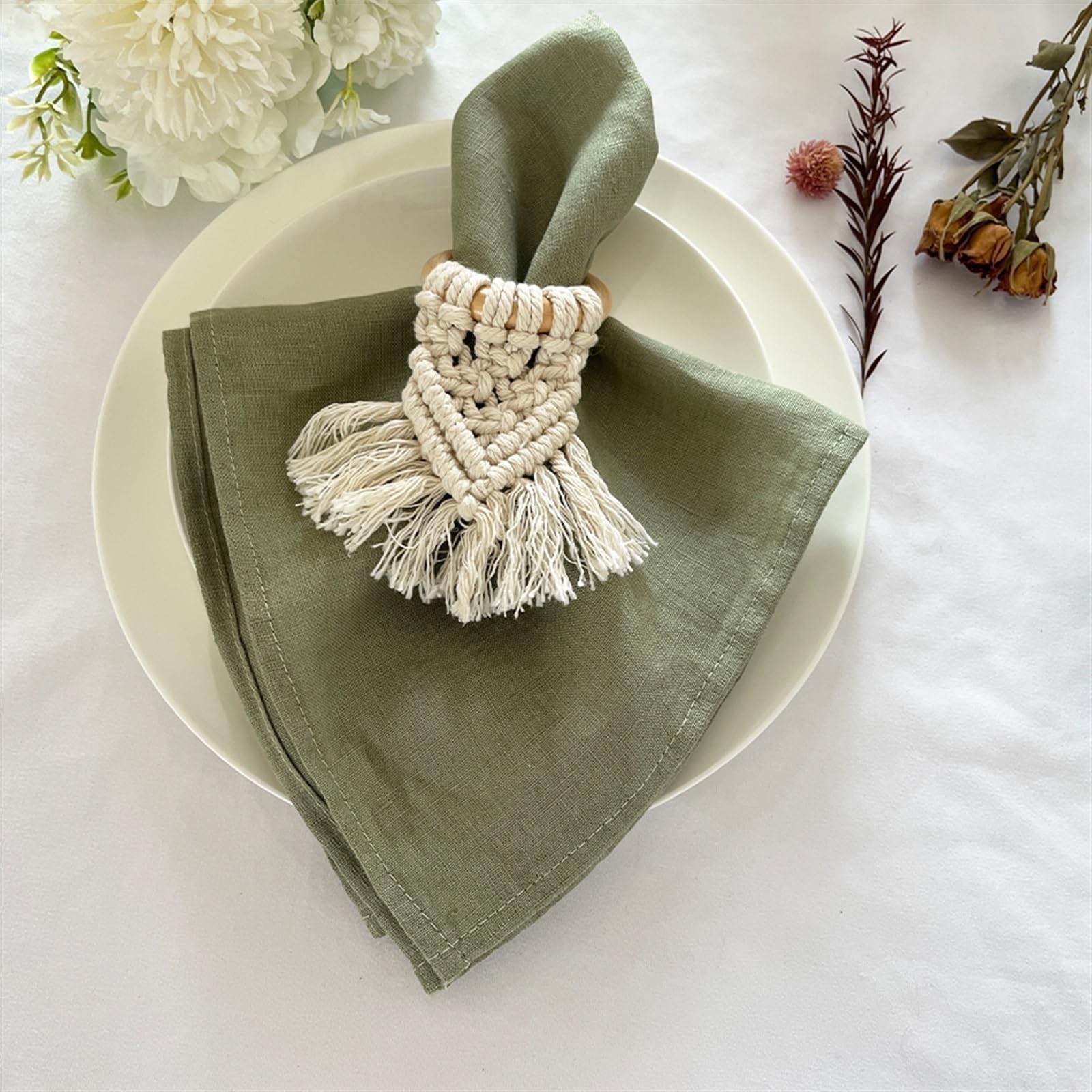 Cloth Napkins 6PCS 100% Linen Table Napkins,30x45cm Natural Material