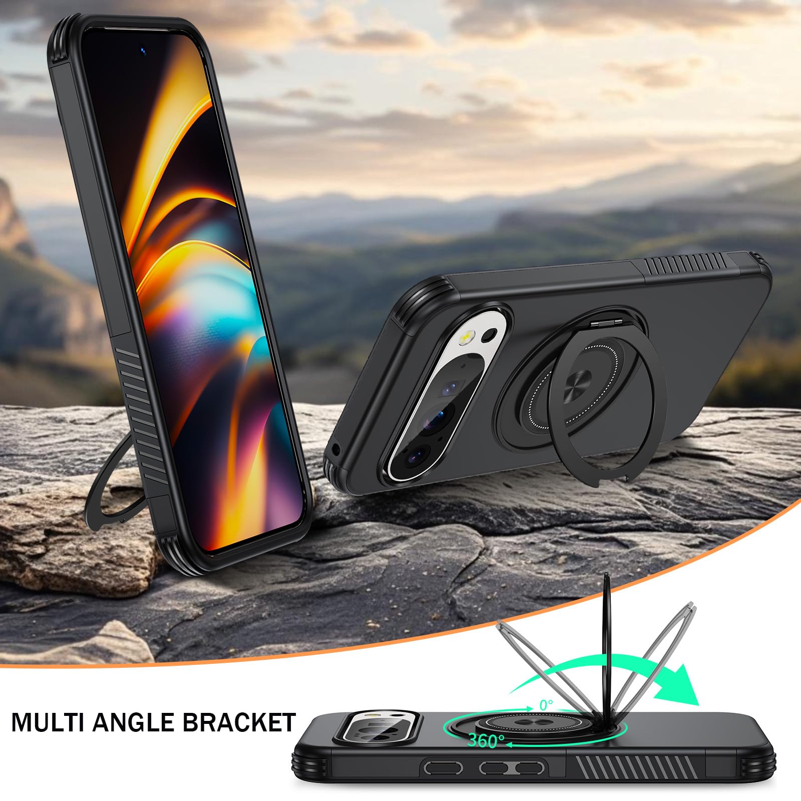 Coque Magnétique Pour Google Pixel 11 Pro XL/ 11 Pro/ 11, Support Réglable