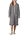Eileen West Cotton Knit Long Sleeve Diamond Quilt Zip Robe - Main View