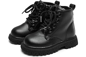 Komfyea Black Combat Boots for Toddler Girls: The Perfect Winter Companion