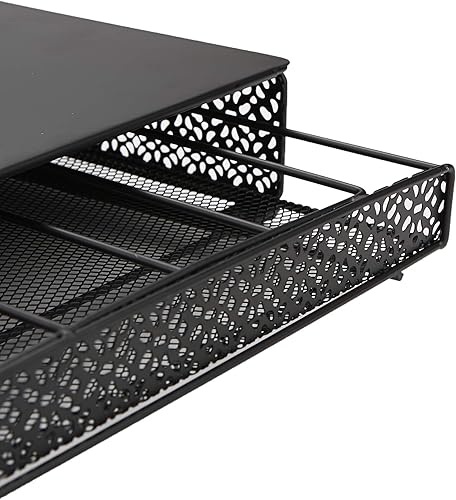 Miniatura 8 de Mind Reader MTRAY-BLK - Organizador de almacenamiento de cápsulas de café cajón de malla de metal negro