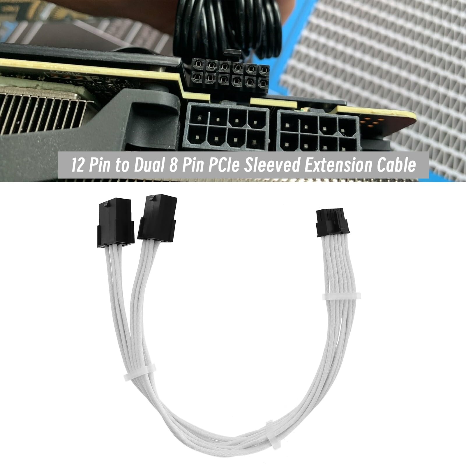ECSiNG Connecteur De Câble D'extension PCIe 12 Broches Vers