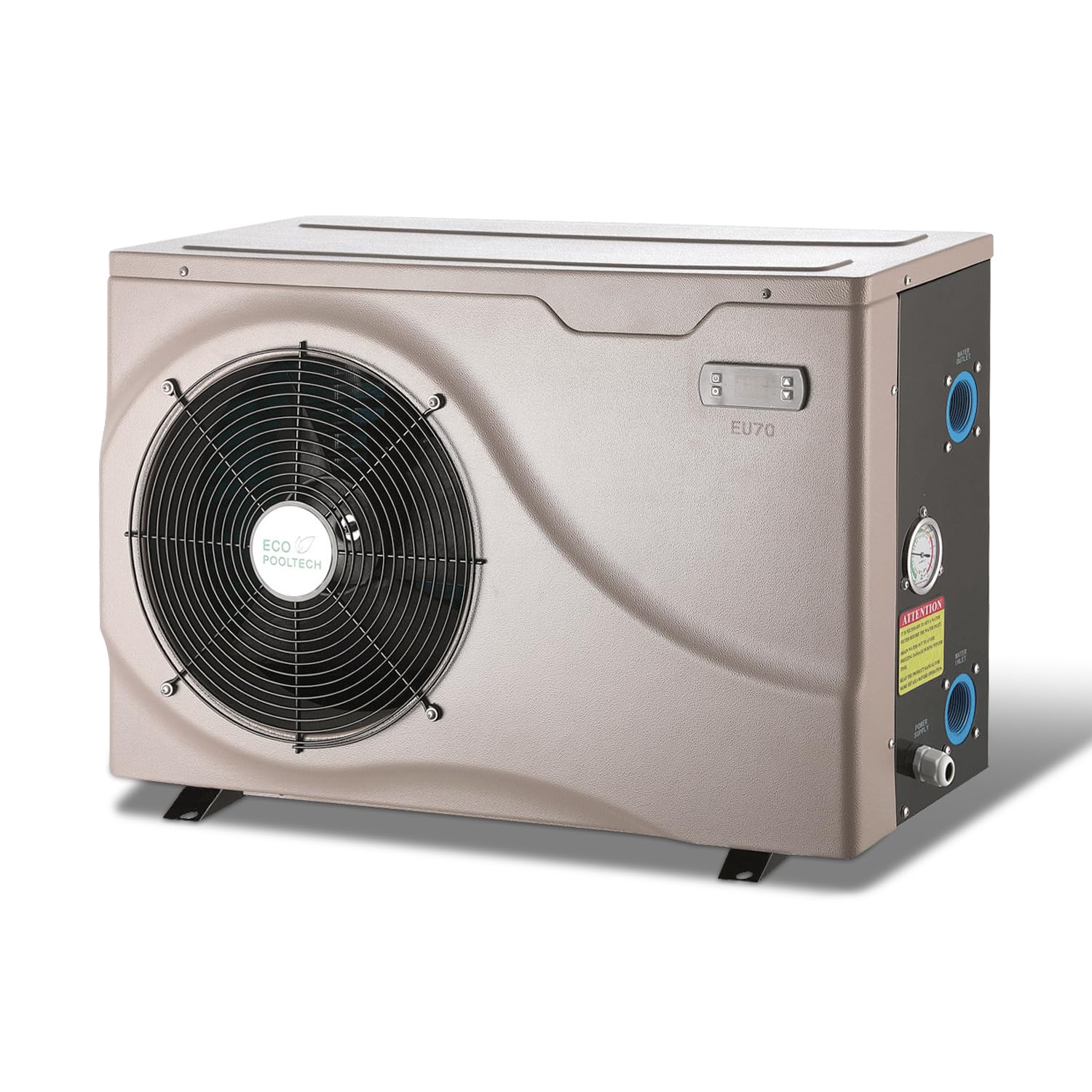 ECO POOLTECH 20000BTU Electric Swimming Pool Heat Pump, Plug-in Pool Heater for Above Ground and Inground Pools, Smart Control No Timer Need, Heating and Cooling Pool Warmer, 120V