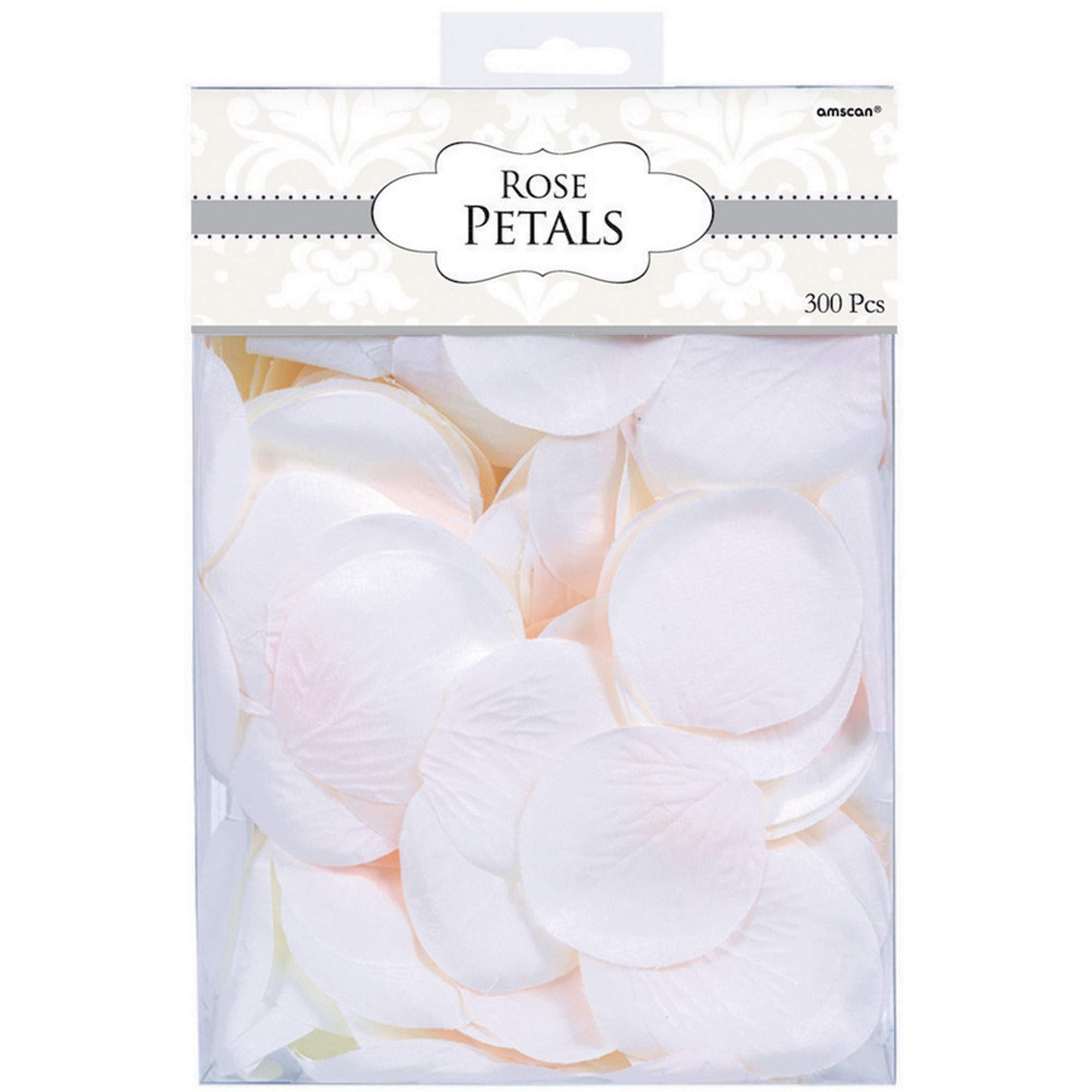 amscan White Rose Flowers Petals 2In, 300Pcs