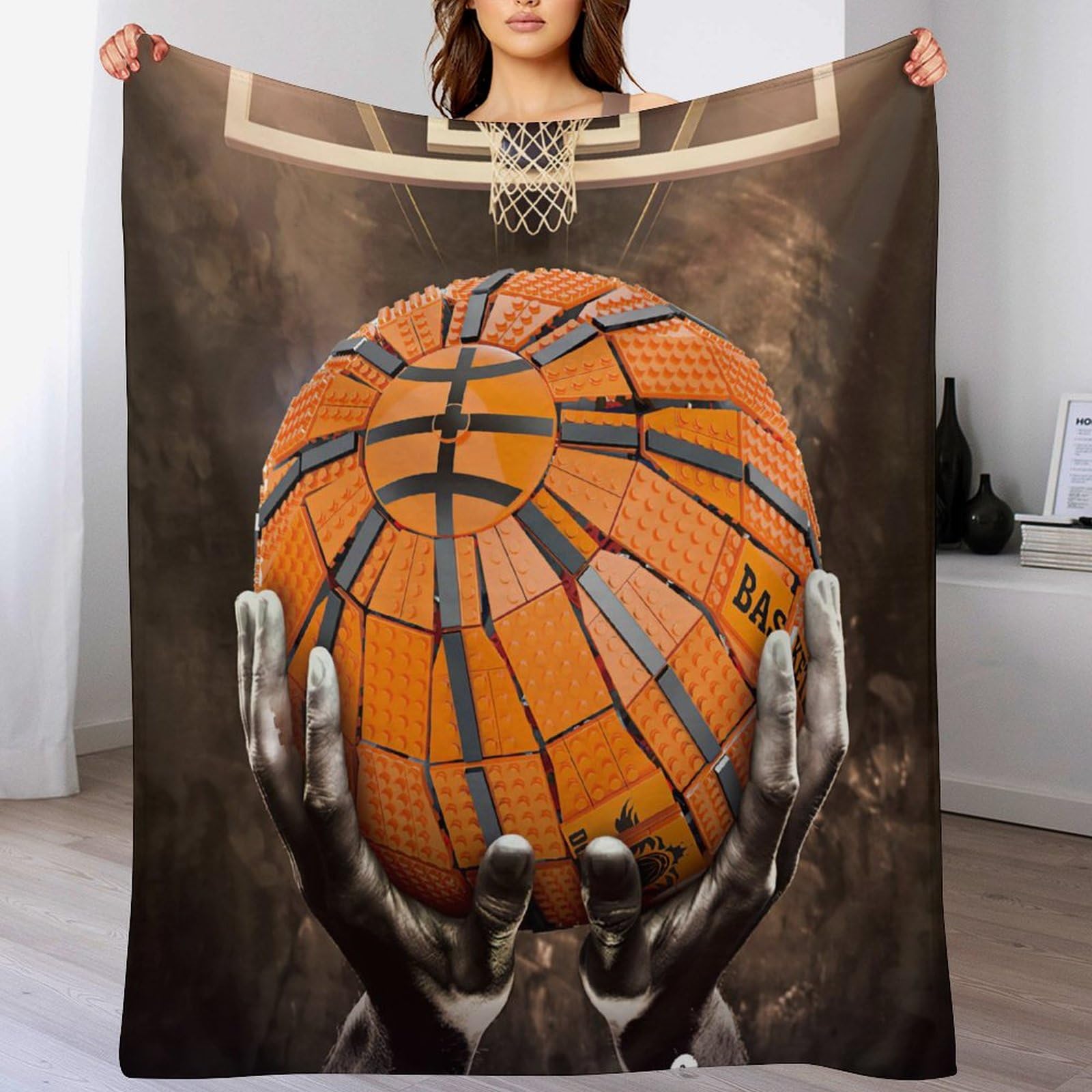Couverture flanelle basket-ball 3D finis les plaids rêches et trop petits