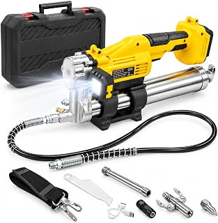 Electric Cordless Grease Gun Compatible with DeWalt 20V Batteries