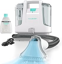 HAUSHOF StainZapper Wash Vacuum Cleaner for Carpet with Cleaning Agent, Sofa, Rug, Upholstery, Stairs, Car, 28.5 cm x 15 cm x 26.5 cm, 400 W, White/Grey