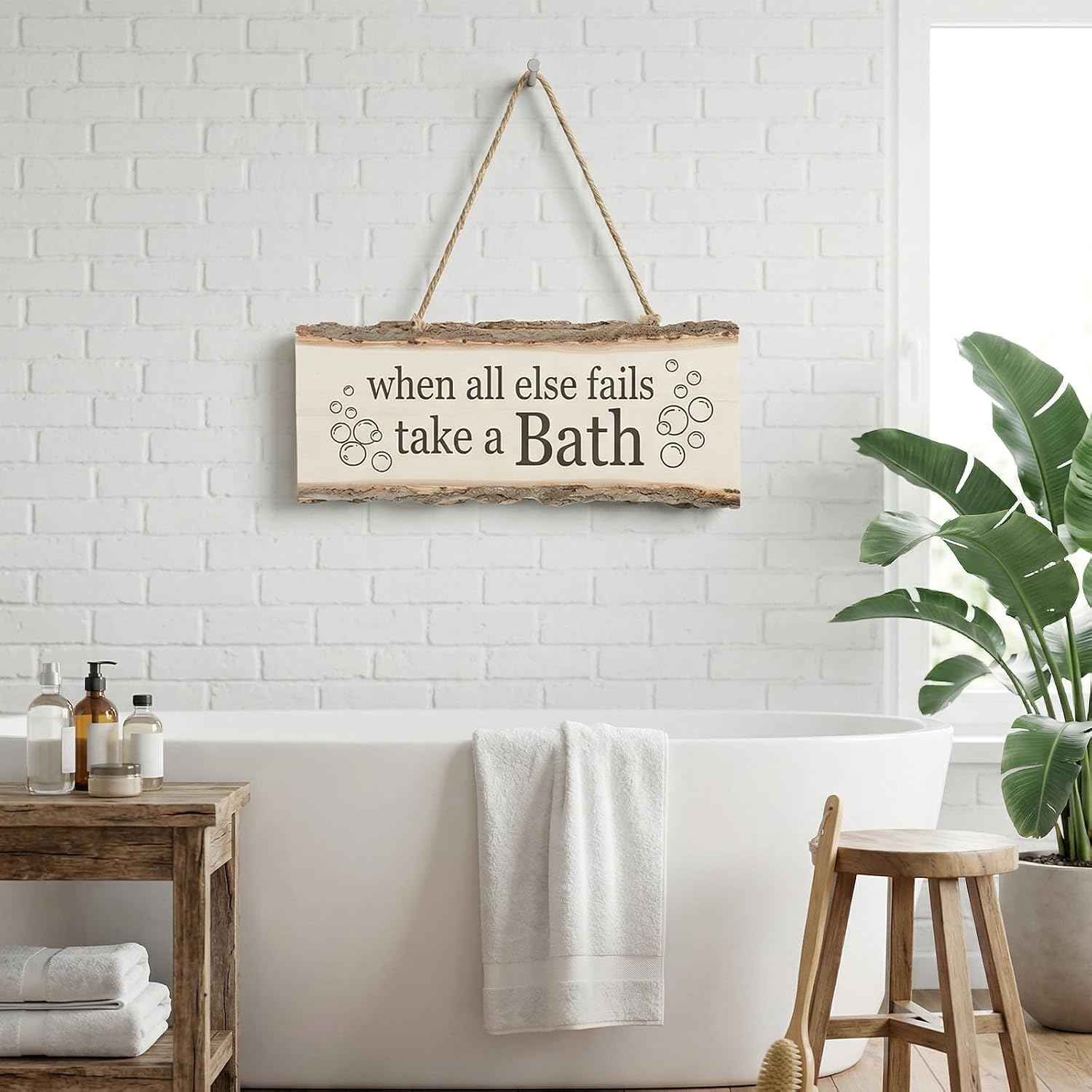 8-Pack Wood Signs, Rectangle Wooden Plaque with Rope, Unfinished Live Edge Wood Sign for DIY, Burning, Carving, Painting & Home Decor (10 x 4 x 0.4 in)