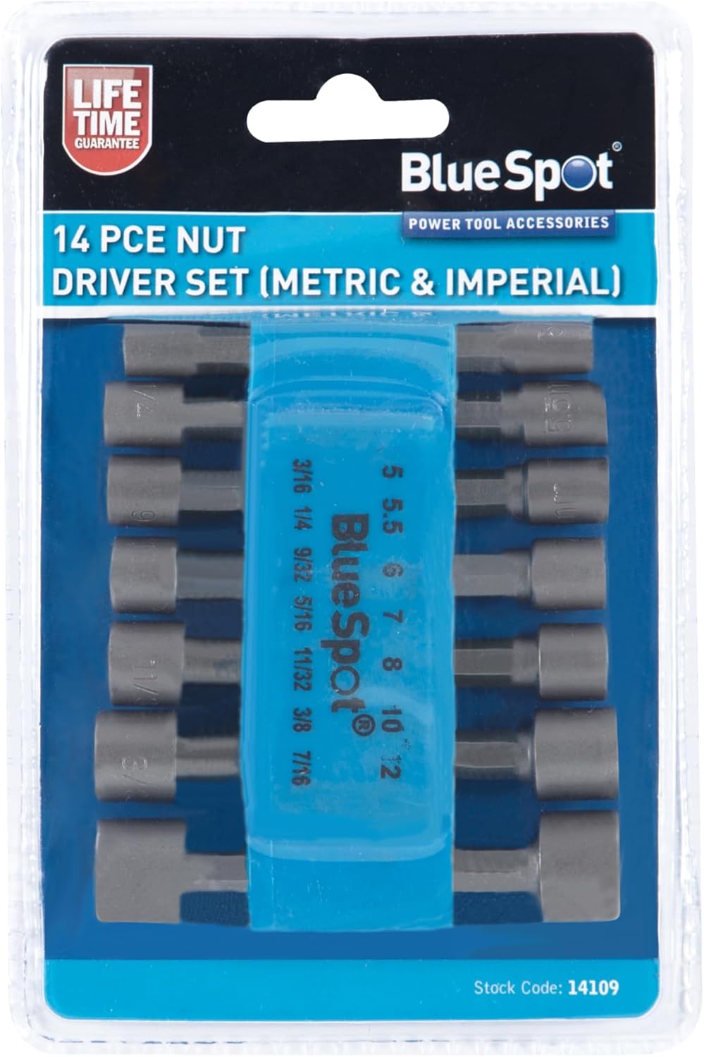 Bluespot 14 PCE Nut Driver Set (Metric & Imperial)