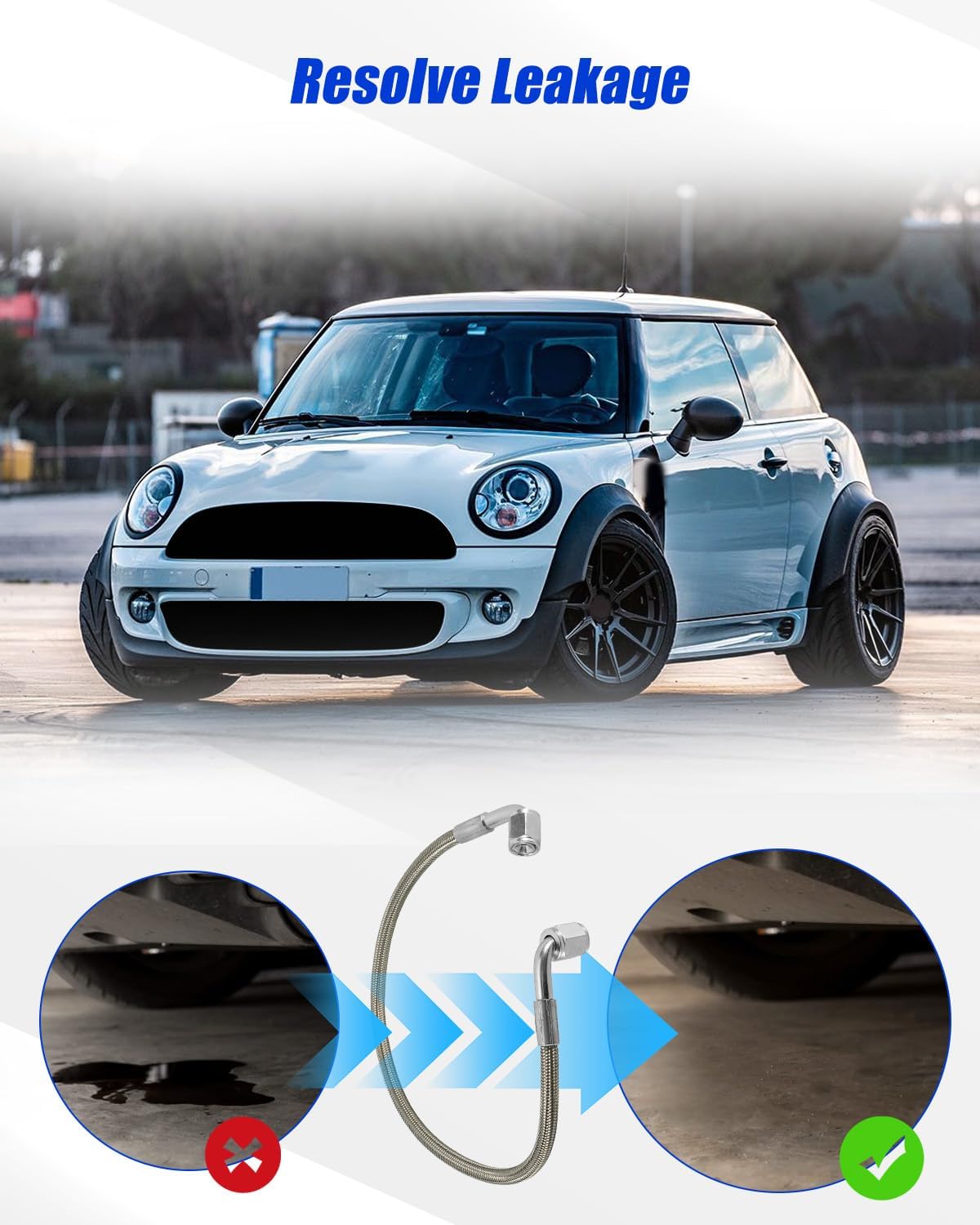 11657534454 Turbo Oil Feed Line Kit Fit for MINI Cooper S R55 R56 R57 R58 R59 R60 R61 2007-2016