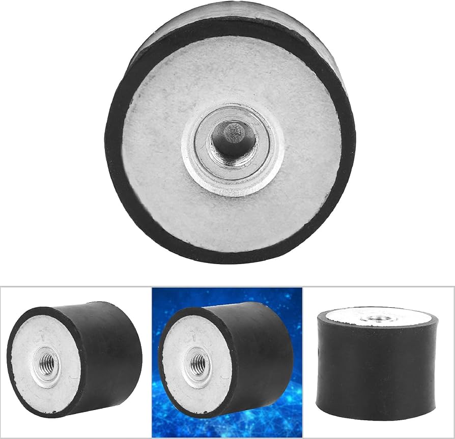 4x Gummi-Dämpferhalterung – Zylindrische Anti-Vibrations-Spule Für Maschinen (DD40x30, M10)