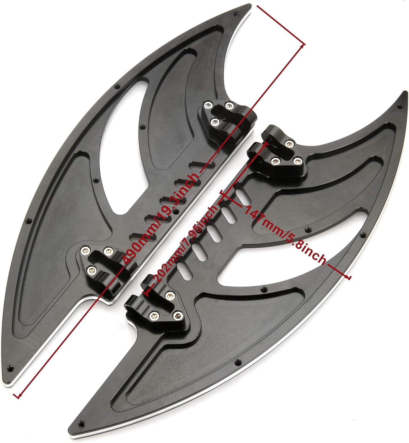 For harley Black CNC blade driver Floorboards street glide flhx passenger pegs fltr Special FLHRXS footboards 1980-2019