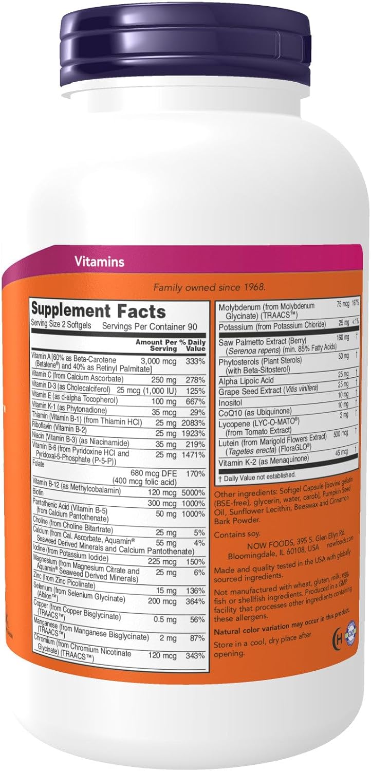 NOW Foods - ADAM Superior Men's Multi - 180 Softgels