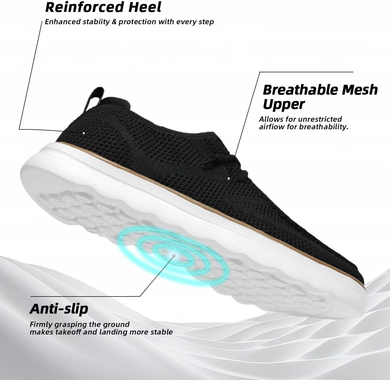 Mens Casual Slip-on Shoes Loafers for Men Non Slip Boat Shoes Sneakers Mesh Business Oxfords Work Driving Lightweight Comfortable Soft Sole Walking