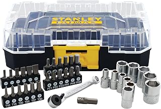 FatMax FMMT19101-0 37 Piece Socket Set (1/4" in Small Pro-Stack Case, Also Compatible with The T-STAK System, Includes Ratchet Wrench, Sockets, Bits & Bit Holder)