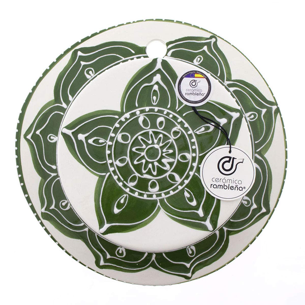CERÁMICA RAMBLEÑA Hängetopf Aus Ton – Handgefertigter Wandblumentopf D57, 15x17x12 Cm, Andalusisches Design