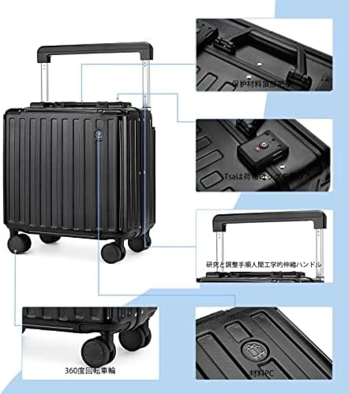 [売店] スーツケース 機内持ち込み キャリーケース 小型 大容量 TSAロック付き 多機能 アルミニウムフレーム ハードサイドラ 公式通販