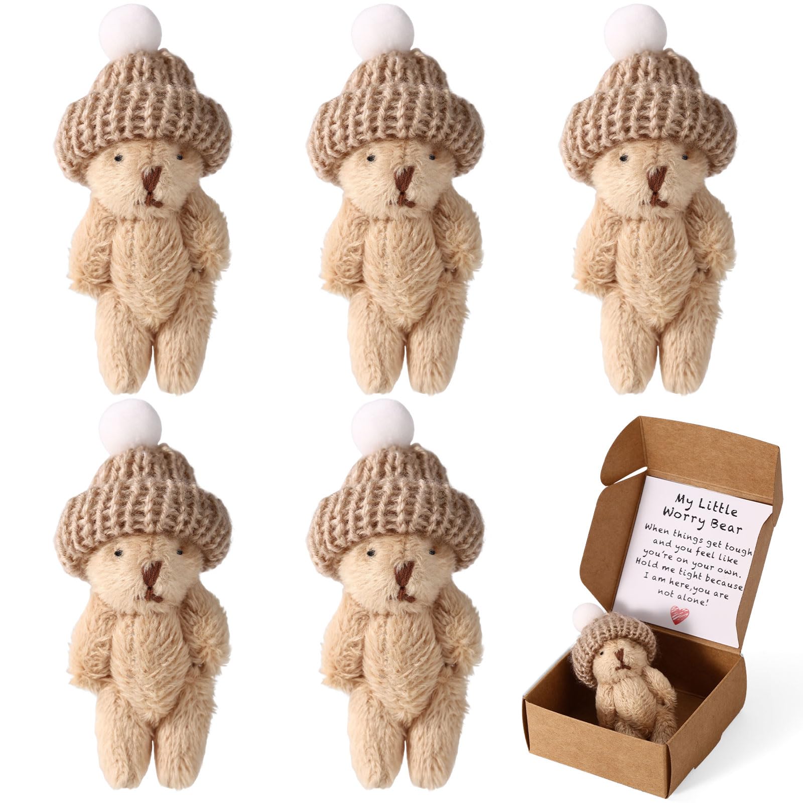 TOYMIS 5pcs My Little Worry Bear