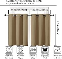 Vista 343 de Simplebrand Juego de 2 paneles de cenefa aguamarina para ventana de cocina de 14 pulgadas de largo, cortinas de oscurecimiento de habitación