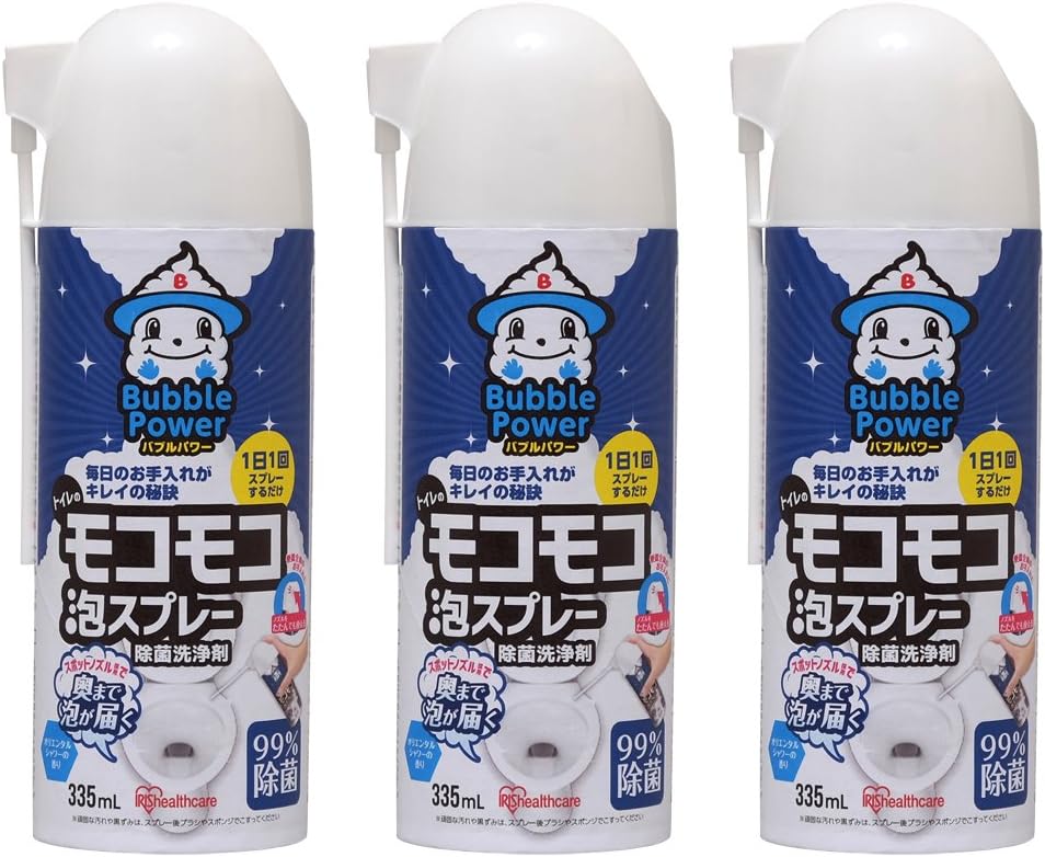 アイリスオーヤマ 洗浄剤 トイレ用 モコモコ泡スプレー 335ml BP-MA335O 【3個セット】