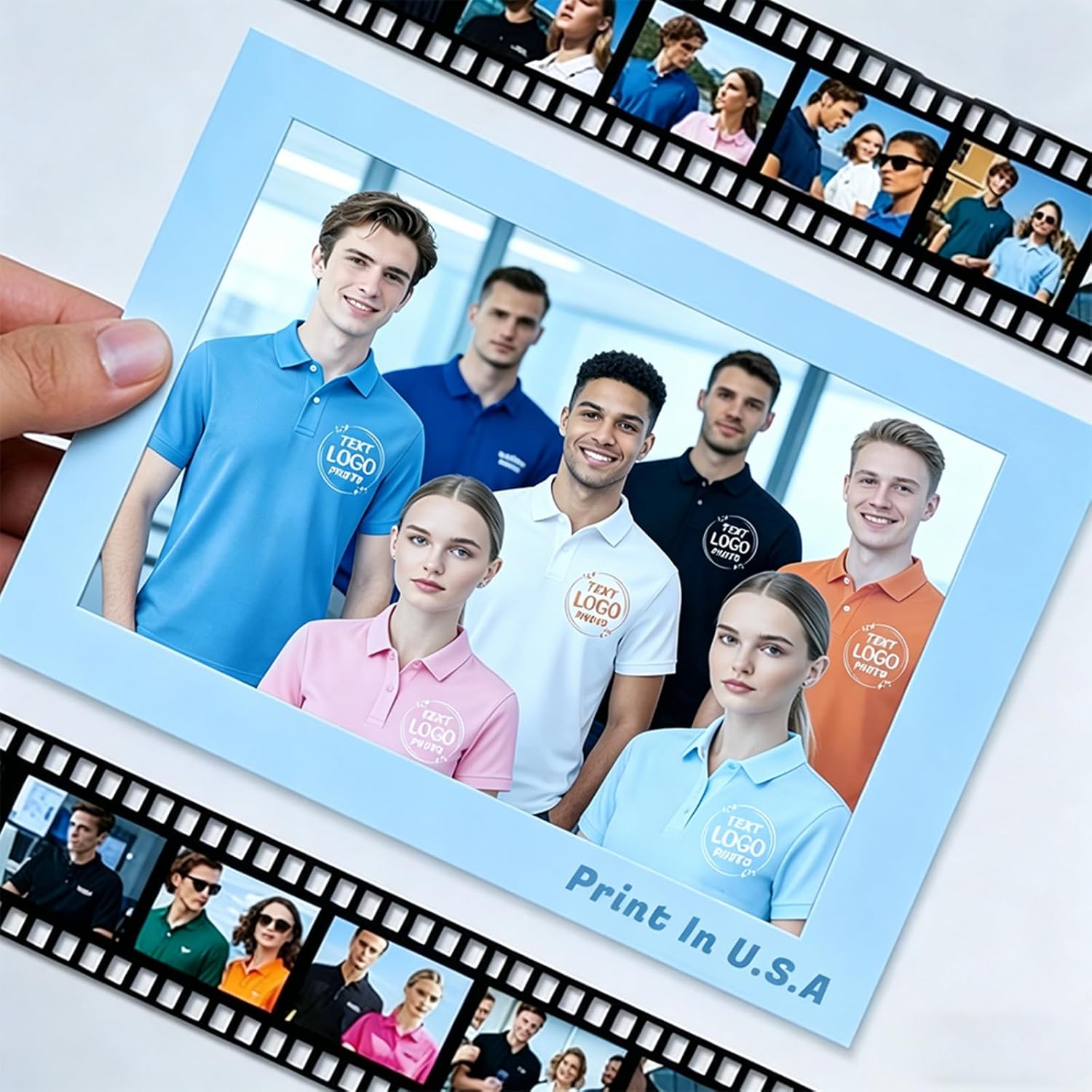 Custom Polo Shirts Customized T-Shirt Design Your Own Logo Photo Text Personalized Business Shirts Front Back Sleeves Print