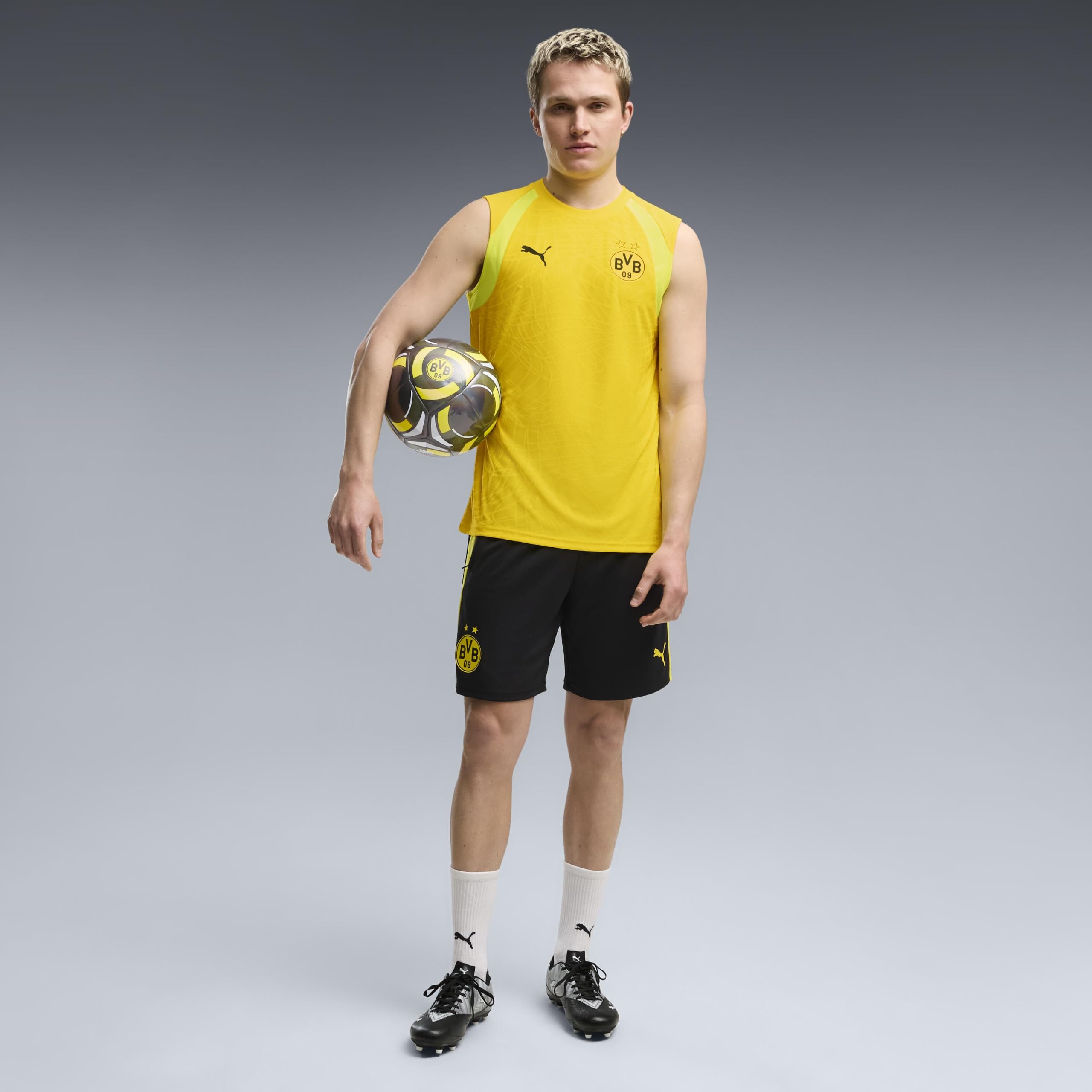 PUMA Unisex Borussia Dortmund Training Shorts w/ pockets 26/27 Knitted Short