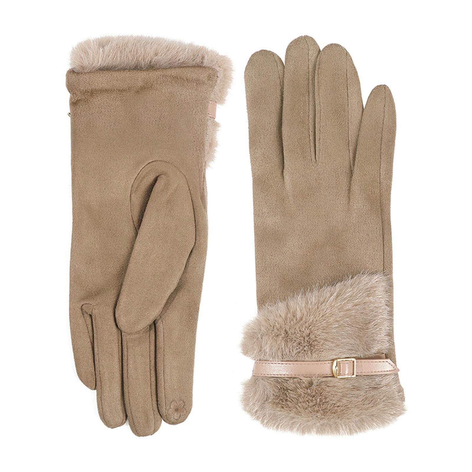 Guantes de invierno de cuero ante para usar el móvil en tus paseos diarios
