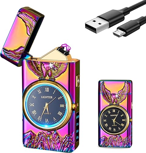 GADATOP Encendedor de águila, encendedor de plasma, encendedor de arco eléctrico, encendedor USB multifuncional, encendedor resistente al viento,