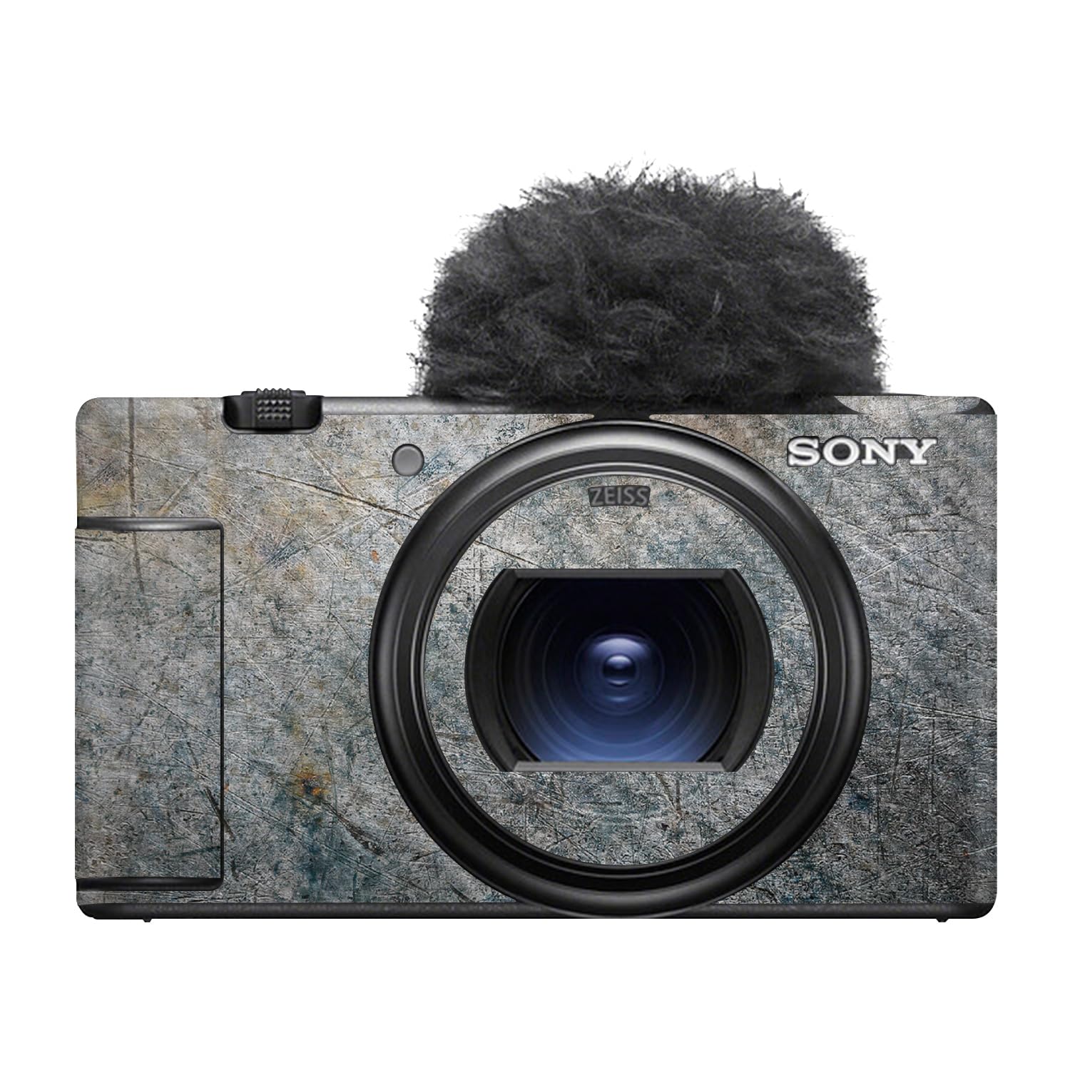 Carbon Fiber Camera Skin Compatible with Sony ZV-1 Mark II (2023) - Shadow Concrete - Premium 3M Vinyl Protective Wrap Decal Cover - Easy to Apply | Crafted in the USA by MightySkins