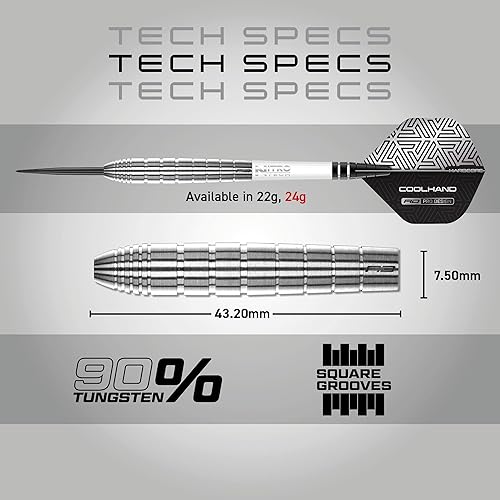 Miniatura 4 de RED DRAGON Luke Humphries TX Series - Juego de dardos de tungsteno premium con vuelos y tallos