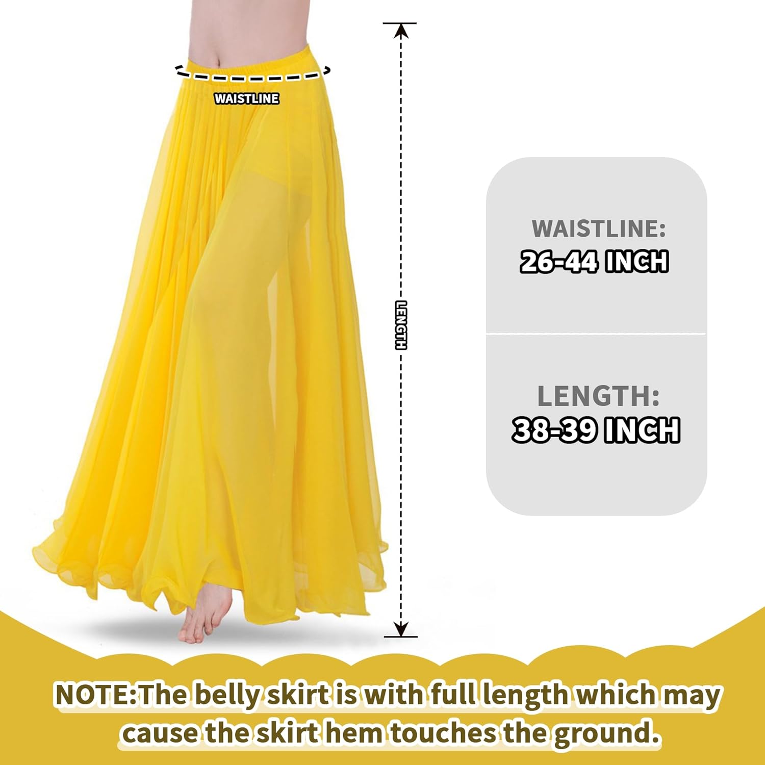 Belly Dance Skirt for Women, Dancing Skirt Belly Dancer Outfit, Flowy Long Gypsy Skirts, Halloween Costume Gift - Image 3