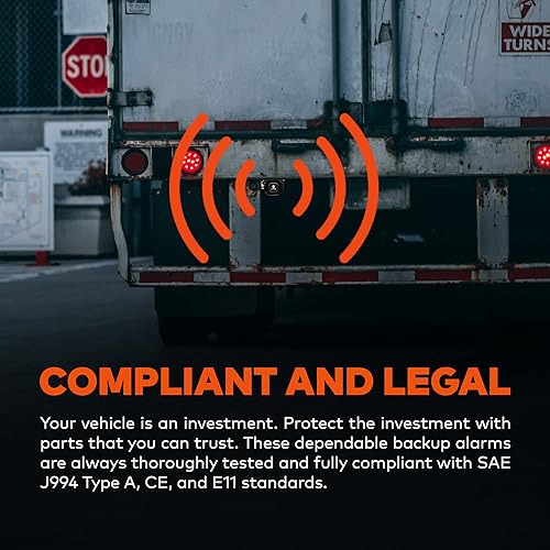 Miniatura 3 de Sonido de alarma de respaldo para camiones 112dB SAE J994 Clase A 12V - 48V DC SoundAlert Alarma de respaldo inversa para vehículos de equipos