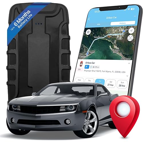 GPS Tracker for Vehicles with Built-in 3 Month Battery - Real Time GPS Tracker for Cars - iOS & Android - Hidden Magnetic Tracking Device for Cars, Fleets, Trailers - Subscription Required
