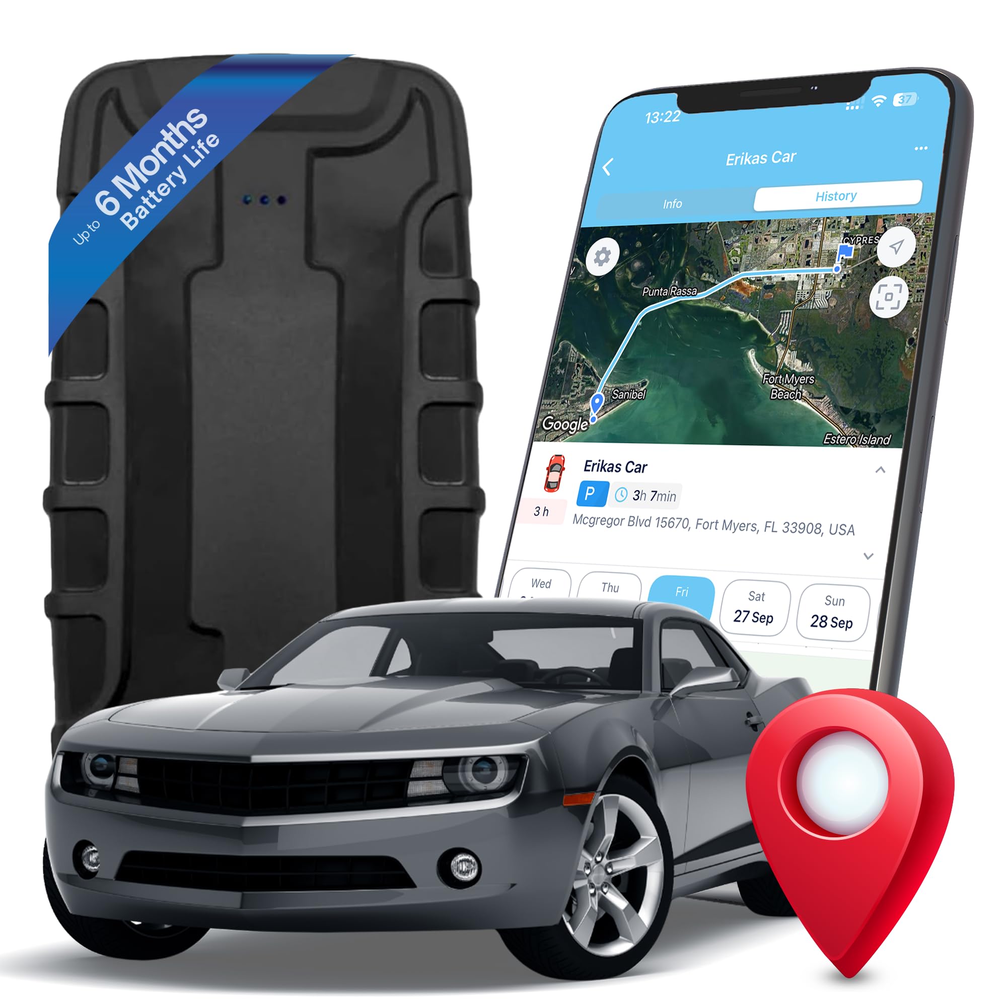 GPS Tracker for Vehicles (6 Month Battery)