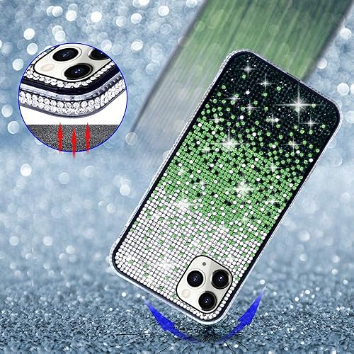 Miniatura 9 de LUVI Funda compatible con iPhone 13 Pro Max Bling para mujeres y niñas, con diamantes de imitación brillantes, funda protectora de lujo 3D hecha a